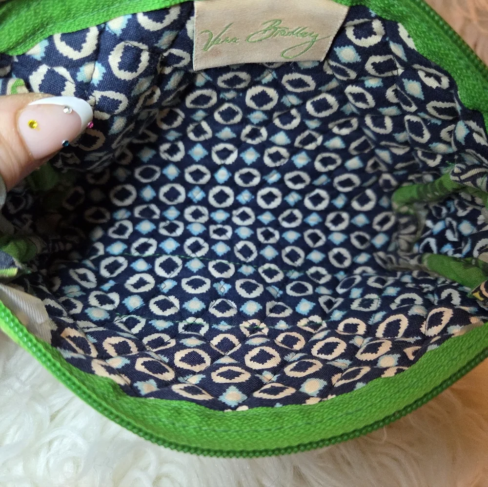 Vera Bradley Cupcakes Green Cosmetic Travel Bag